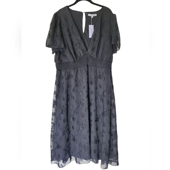Baltic Born Dresses & Skirts - BALTIC BORN black midi dress, Size 2X, NWT, floral